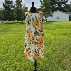 Kim Rogers Women's White Dress With Yellow Flowers